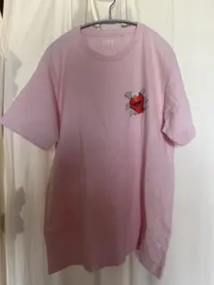 エルモ プリント Tシャツ ピンク