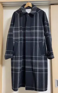 White Mountaineering チェック柄ステンカラーコート