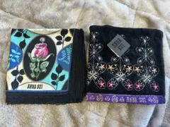 ANNA SUI ハンカチ タオルハンカチ 2枚セット 未使用 アナスイ