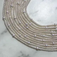 【6連】 ベビーパール 真珠 ネックレス pearl jewelry SV刻印