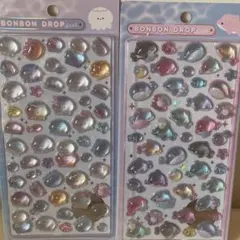 【正規品】水族館限定　ボンボンドロップシール　2枚セット　クラゲ イルカ