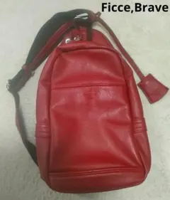 Ficce,Brave☆肩掛け ショルダーバッグ レッド