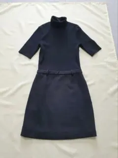 theory セオリー 切り替え ニット ワンピース セレモニー 黒 S