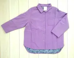 【タグ付き未使用品】レディース　裏プリント中わたシャツ　ラベンダーモーブ　3L