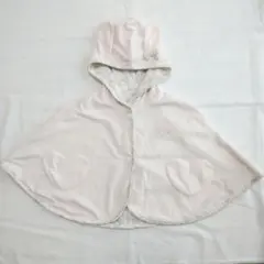 KissDropBABY♡リバーシブル♡ベビーポンチョ♡ケープ♡ピンク♡うさみみ