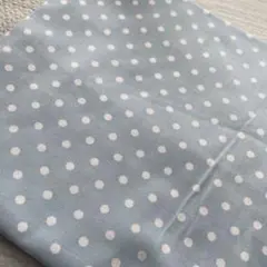 ライトブルー 水玉 ドット柄 コットン生地