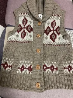 ニコアンド　カウチンベスト　ニット美品✨