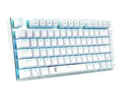 e元素ゲーミングキーボード メカニカル式キーボード(青軸・ホワイト)