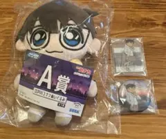 名探偵コナン セガラッキーくじ 江戸川コナンぬいぐるみ アクスタ　缶バッジ