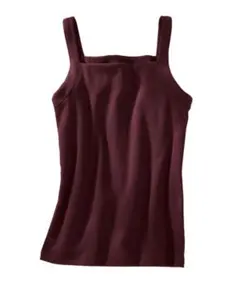 ニットみたいな スクエアネック タンクトップ