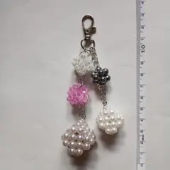 カラフルビーズキーホルダー