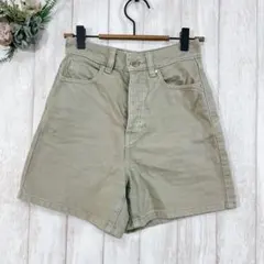 ☆ザラ/ ZARA (32) デニムショートパンツ グリーン系