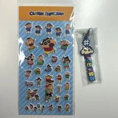 クレヨンしんちゃん ぷくぷくシール ハッシュタグつける キーホルダー