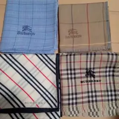 おまとめ専用！バーバリーメンズハンカチセット、ノバチェック他 BURBERRY バーバリー ハンカチ2枚セット ノバチェック ベージュ ブルー