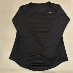 Under Armour アンダーアーマー　ストライプ長袖Tシャツ ブラック