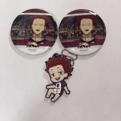 ハイキュー!! 天童覚 缶バッジ ラバーマスコット セット