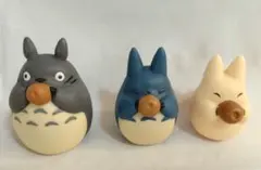 美品　となりのトトロ 指人形 オカリナ 3体セット トトロ　ジブリ