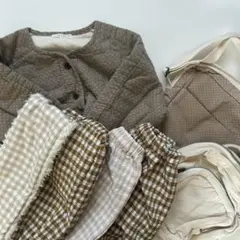 韓国　テータテート　アウター　ロンパース　バック　マフラー　セット　80 90