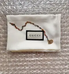 GUCCI ダブルG マルチカラー ストーン 18Kブレスレット - メルカリ