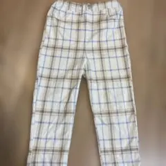 プティマイン　チェック柄長ズボン 100cm