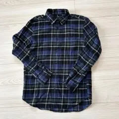 UNIQLO ユニクロ　フランネルシャツ　チェック　ブルー　グリーン　サイズM
