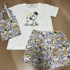 SNOOPY ルームウェアセット Tシャツ ショートパンツ バッグ　未使用のサムネイル