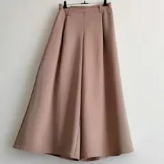 【GU】ワイドパンツ ベージュＬ