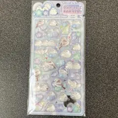 ダイヤモンド POP SEAL シマエナガ　青　ぷっくりシール