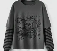 SHEIN サブカル 長袖Tシャツ ロンT