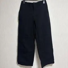 縦横ストレッチチノワイドパンツ婦人Ｍ・黒　無印良品