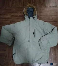 【美品】スノーボードウェアーライトグリーン キルティングジャケット フード付き