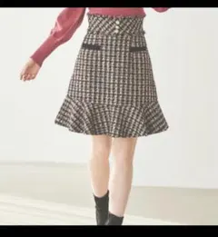 31sonsdemode ツイード　ハイウエストミニスカート。