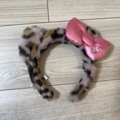 ユニバ ヒョウ柄キティちゃん カチューシャ