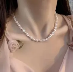 淡水バロックパール ネックレス 天然 真珠 チョーカー 淡水パール 大人 上品