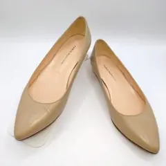 ファビオルスコーニ ポインテッドトゥ フラットパンプス レザー 23.5