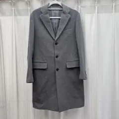 グレー チェスターコート 3つボタン