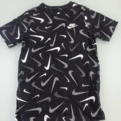 NIKE 総柄 スウッシュロゴ 半袖Tシャツ ブラック Mのサムネイル