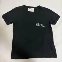 MHL. マーガレットハウエル ロゴプリントポケット Tシャツ 黒 L 匿名配送のサムネイル