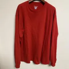 Champion レッド 長袖Tシャツ 2XL