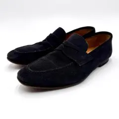 美品✨パコミラン ダークブルー スエードローファー 41（25.5cm）