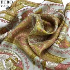 【極美品】ETRO エトロ イタリア製 シルク100% スカーフ ポケットチーフ