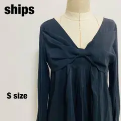 シップス ships ボウタイデザイン 長袖カットソー Sサイズ 500