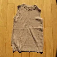 Jessy Logan ベージュ ノースリーブ ニット セーター S 150