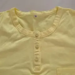 HANAE MORI パピヨン刺繍 ヘンリーネック Tシャツ イエロー Mのサムネイル