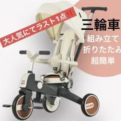 BTM 子供用三輪車 折りたたみ 三輪車 カバー ベビーカー 手押し棒付