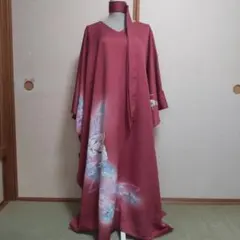 美品 OZZ ONEST 和チャイナ フリンジ付 ロングカーディガン ジャケット