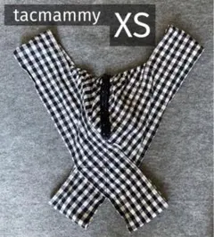 タックマミー　抱っこ紐　コットンリネン　XS 黒白　ギンガムチェック　綿麻