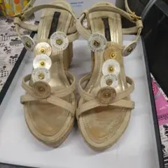LOUIS VUITTON ゴールド エスパドリーユサンダルのサムネイル