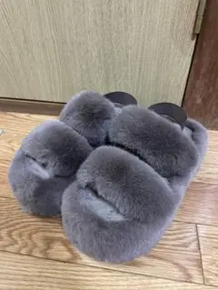 しまむら　ファーサンダル