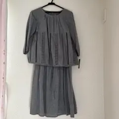 MARY LESTER グレー リネン風 セットアップ